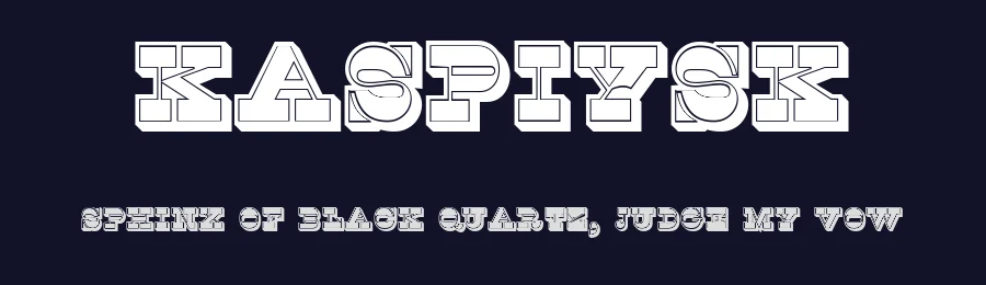 Kaspiysk by Vladimir Nikolic — Decorative Font — thumbnail 2