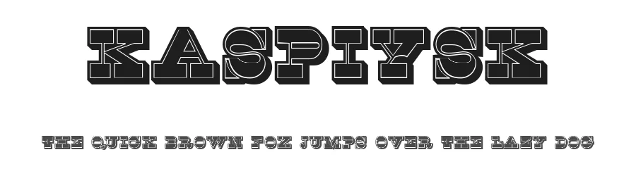 Kaspiysk by Vladimir Nikolic — Decorative Font