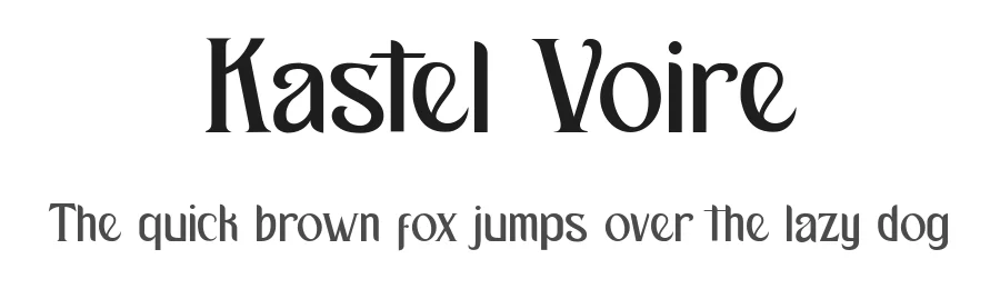 Kastel Voire by Vultype — Decorative Font