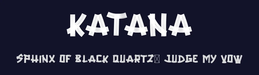 Katana by Kateeng Ciu — Decorative Font — thumbnail 2