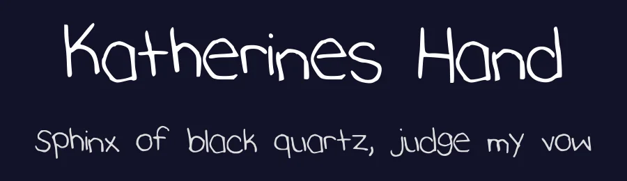 Katherines Hand by Katherine Hostetler — Script Handwritten Font — thumbnail 2