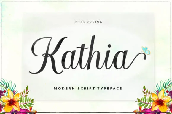 Kathia Script Font by STRAIGHT.CO β Script Handwritten Font