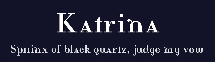 Katrina by Manfred Klein — Sans Serif Font — thumbnail 2