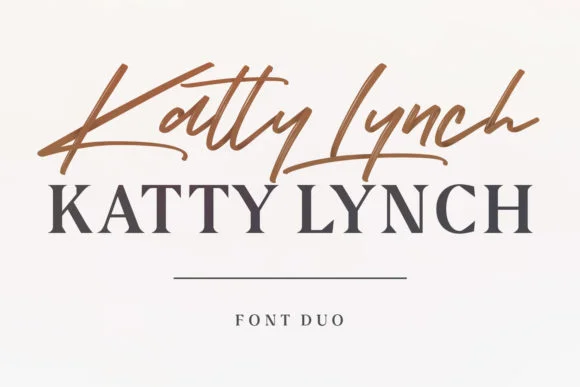 Katty Lynch Duo Font by Maulana Creative — Script Handwritten Font