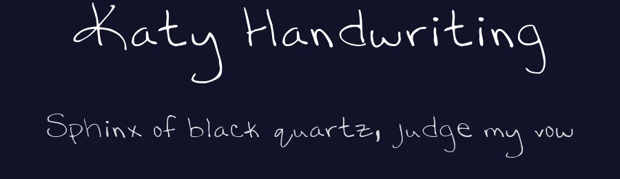 Katy Handwriting by Katy Smith — Script Handwritten Font — thumbnail 2