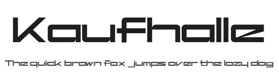 Kaufhalle by Peter Wiegel β Display Font