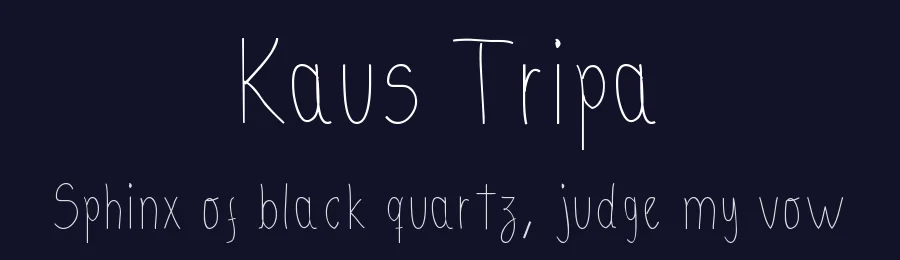Kaus Tripa by Marcelo Rodrigues — Script Handwritten Font — thumbnail 2