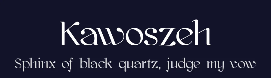 Kawoszeh by gluk — Sans Serif Font — thumbnail 2