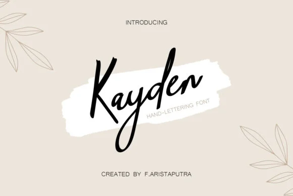 Kayden Font by Faristaputra — Script Handwritten Font