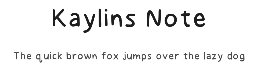 Kaylins Note