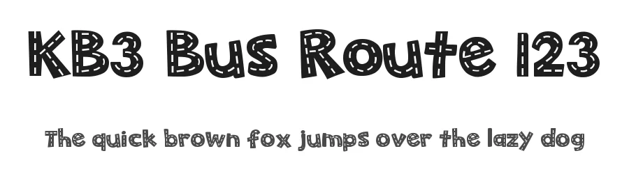 KB3 Bus Route 123 by K26 Fonts — Decorative Font