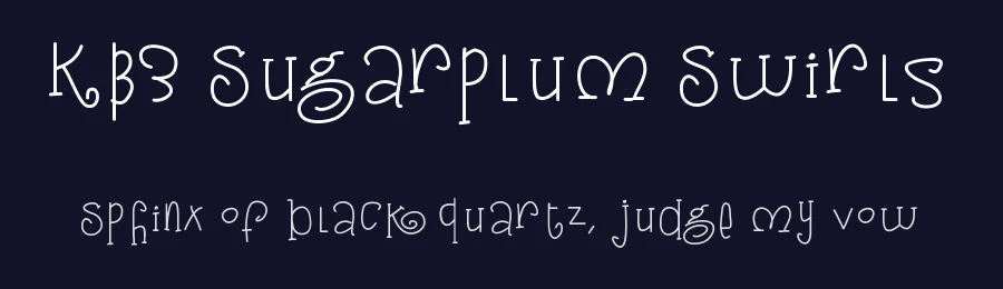 KB3 Sugarplum Swirls by K26 Fonts — Decorative Font — thumbnail 2