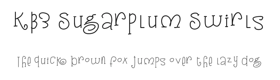 KB3 Sugarplum Swirls by K26 Fonts — Decorative Font