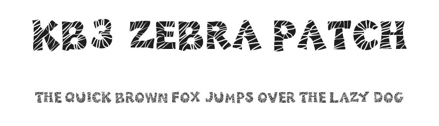 KB3 Zebra Patch by K26 Fonts — Decorative Font