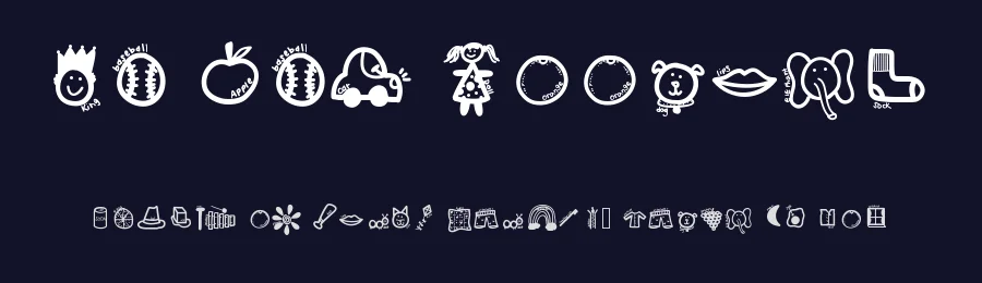 KB ABC Doodles by Khrys Kreations — Dingbats Font — thumbnail 2