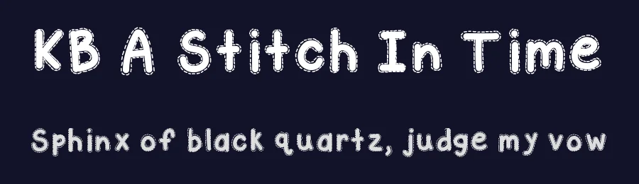KB A Stitch In Time by Khrys Kreations — Decorative Font — thumbnail 2