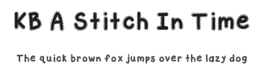 KB A Stitch In Time by Khrys Kreations â Decorative Font