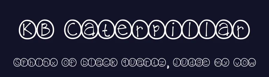KB Caterpillar by Khrys Kreations — Decorative Font — thumbnail 2