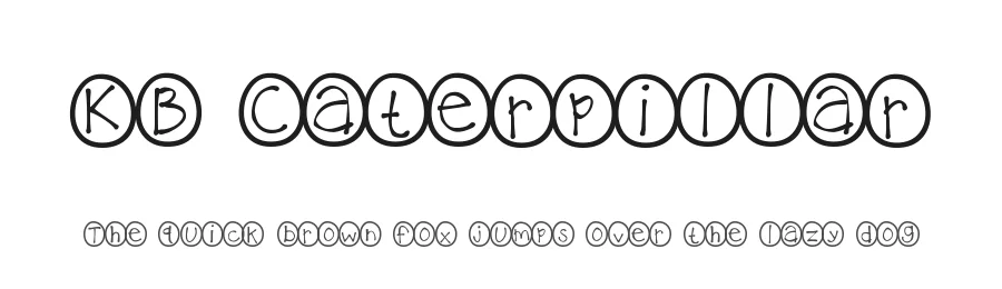 KB Caterpillar by Khrys Kreations — Decorative Font