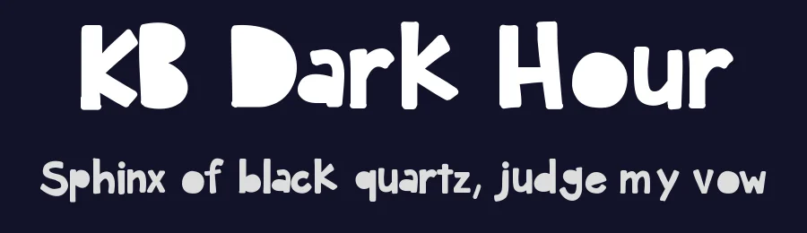 KB Dark Hour by Khrys Kreations — Decorative Font — thumbnail 2