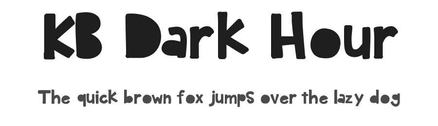 KB Dark Hour by Khrys Kreations — Decorative Font