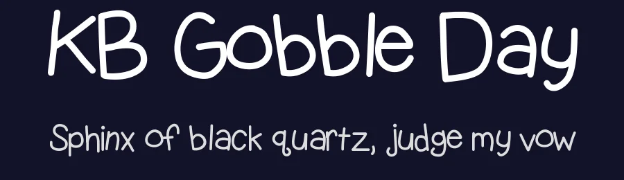 KB Gobble Day by Khrys Kreations — Decorative Font — thumbnail 2
