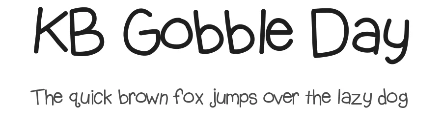 KB Gobble Day by Khrys Kreations — Decorative Font