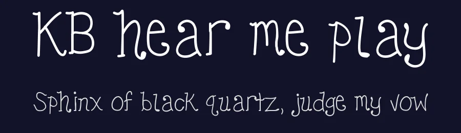 KB hear me play by Khrys Kreations — Decorative Font — thumbnail 2