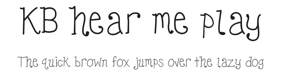 KB hear me play by Khrys Kreations — Decorative Font