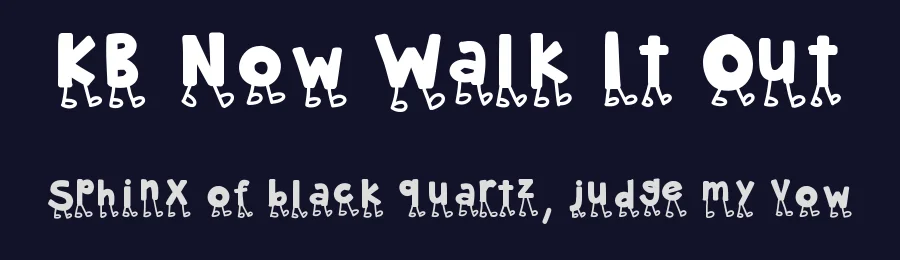 KB Now Walk It Out by Khrys Kreations — Decorative Font — thumbnail 2
