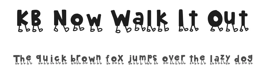 KB Now Walk It Out by Khrys Kreations — Decorative Font