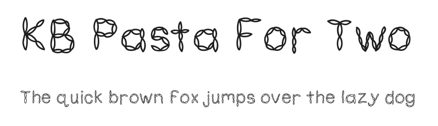 KB Pasta For Two by Khrys Kreations — Decorative Font