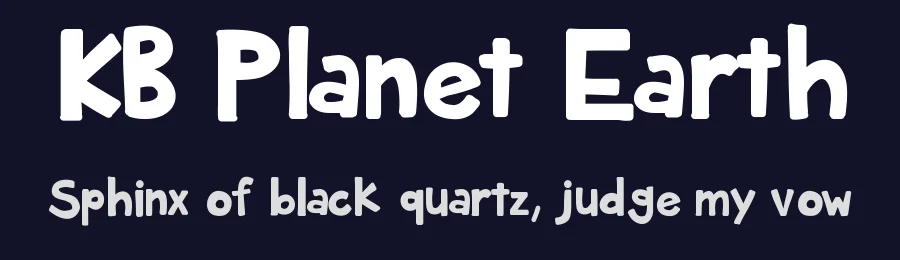 KB Planet Earth by Khrys Kreations — Decorative Font — thumbnail 2