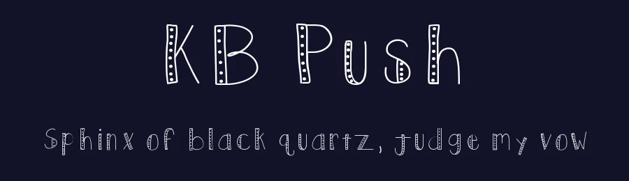 KB Push by Khrys Kreations — Decorative Font — thumbnail 2