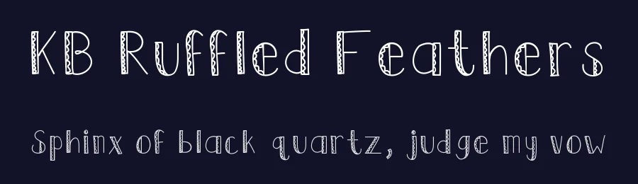 KB Ruffled Feathers by Khrys Kreations — Decorative Font — thumbnail 2