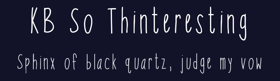 KB So Thinteresting by Khrys Kreations — Script Handwritten Font — thumbnail 2