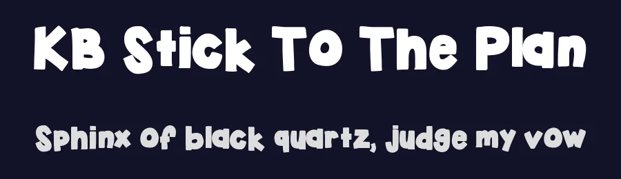 KB Stick To The Plan by Khrys Kreations — Decorative Font — thumbnail 2