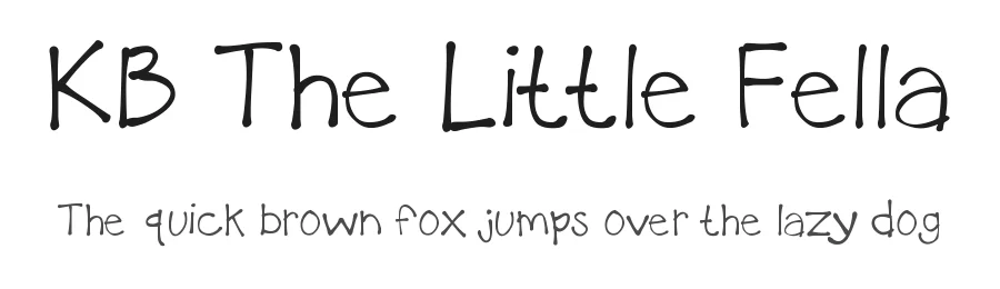 KB The Little Fella by Khrys Kreations — Script Handwritten Font