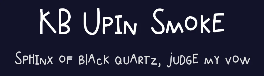 KB Upin Smoke by Khrys Kreations — Decorative Font — thumbnail 2