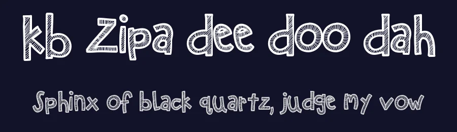 KB Zipa Dee Doo Dah by Khrys Kreations — Decorative Font — thumbnail 2