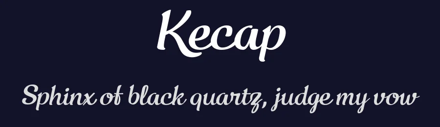 Kecap by Eko Bimantara — Decorative Font — thumbnail 2