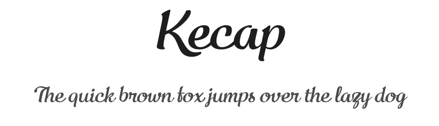 Kecap by Eko Bimantara — Decorative Font