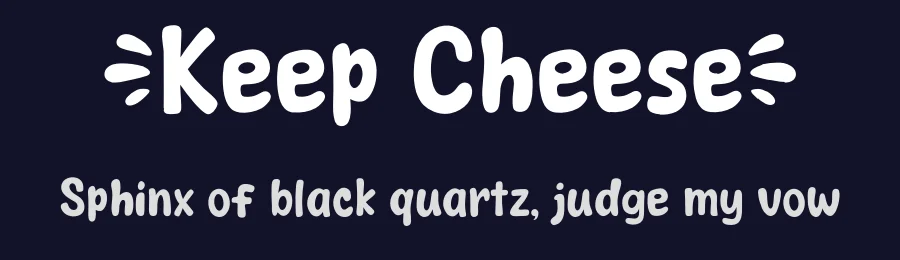 Keep Cheese by Khurasan — Decorative Font — thumbnail 2