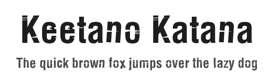Keetano Katana by Keetano ATL My Gangsta — Decorative Font
