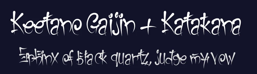 Keetano Gaijin + Katakana by Keetano ATL My Gangsta — Decorative Font — thumbnail 2