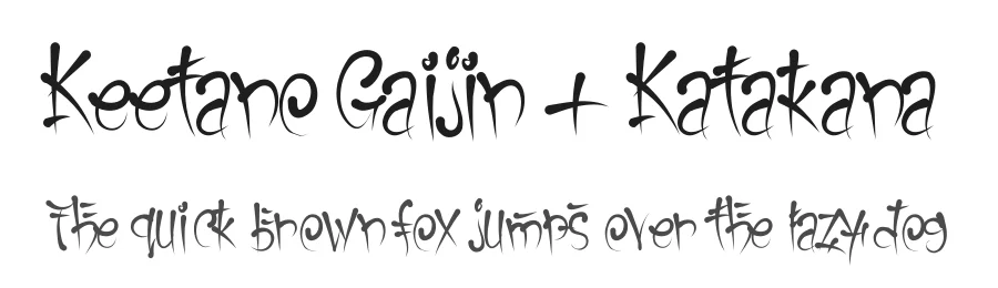 Keetano Gaijin + Katakana by Keetano ATL My Gangsta — Decorative Font
