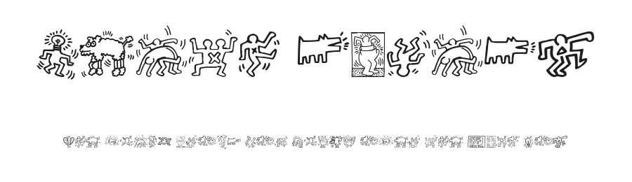 Keith Haring by Woodcutter — Dingbats Font