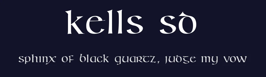 Kells SD by Steve Deffeyes — Blackletter Font — thumbnail 2