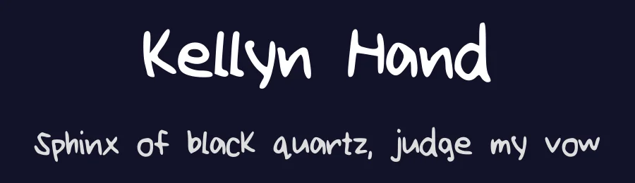 Kellyn Hand by Kellyn B — Script Handwritten Font — thumbnail 2