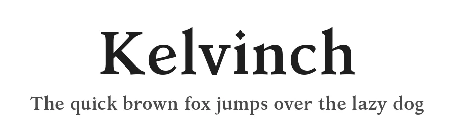 Kelvinch by Paul Miller — Serif Font